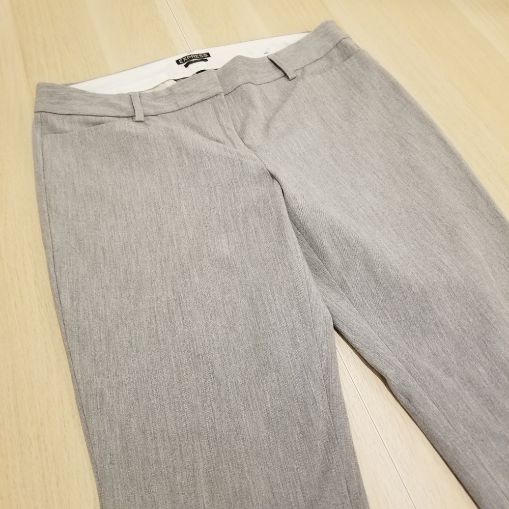 EXPRESS GRAY COLUMNIST SLIM BOOT DRESS PANTS